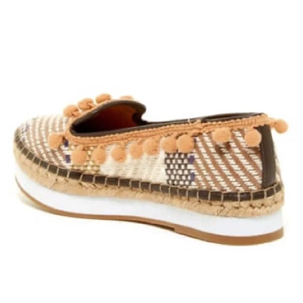 Sondra Roberts Ellie Pompom Platform Espadrille